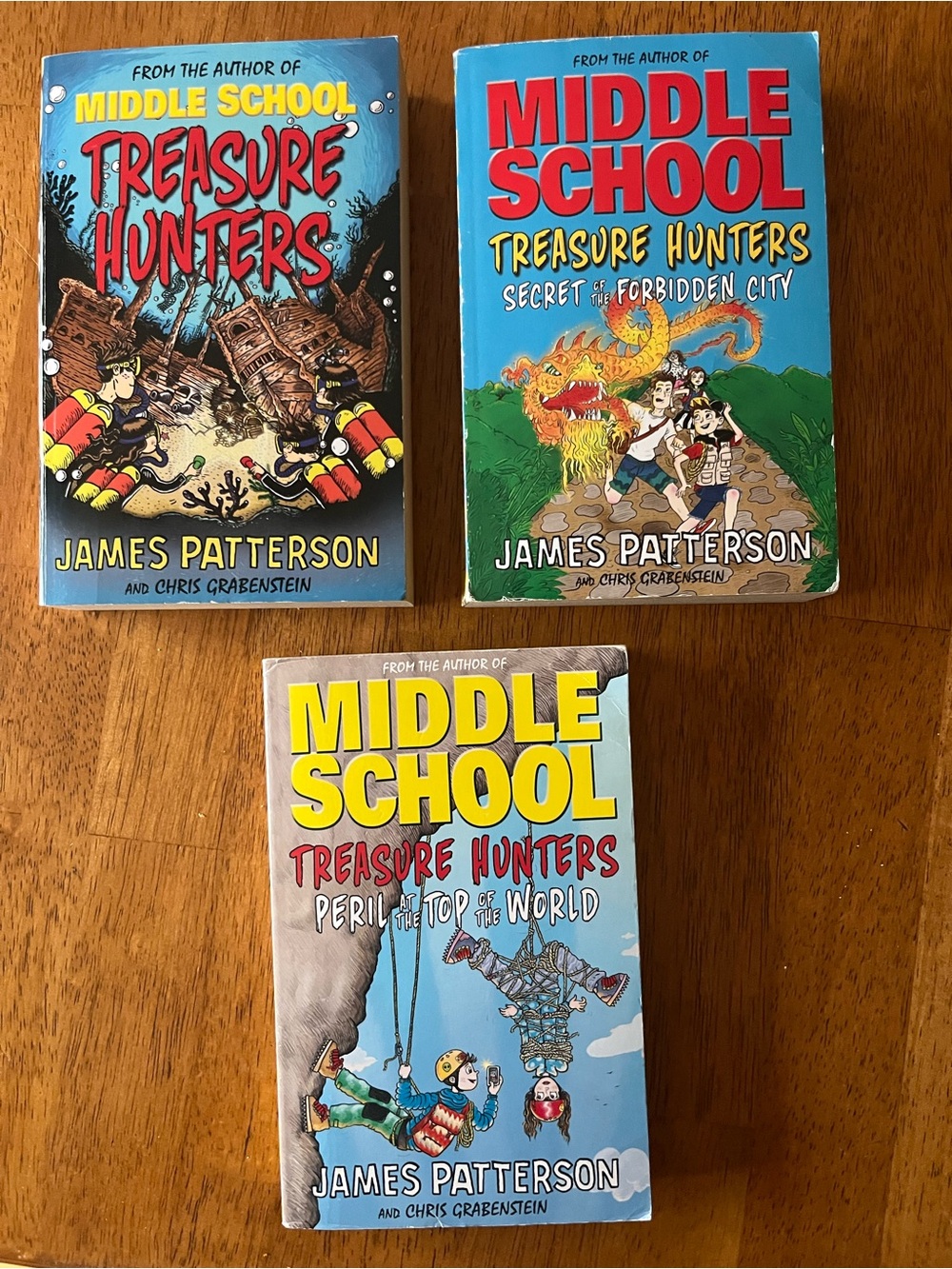 James Patterson ~ Lot of 3 Middle School Treasure Hunters Paperbacks